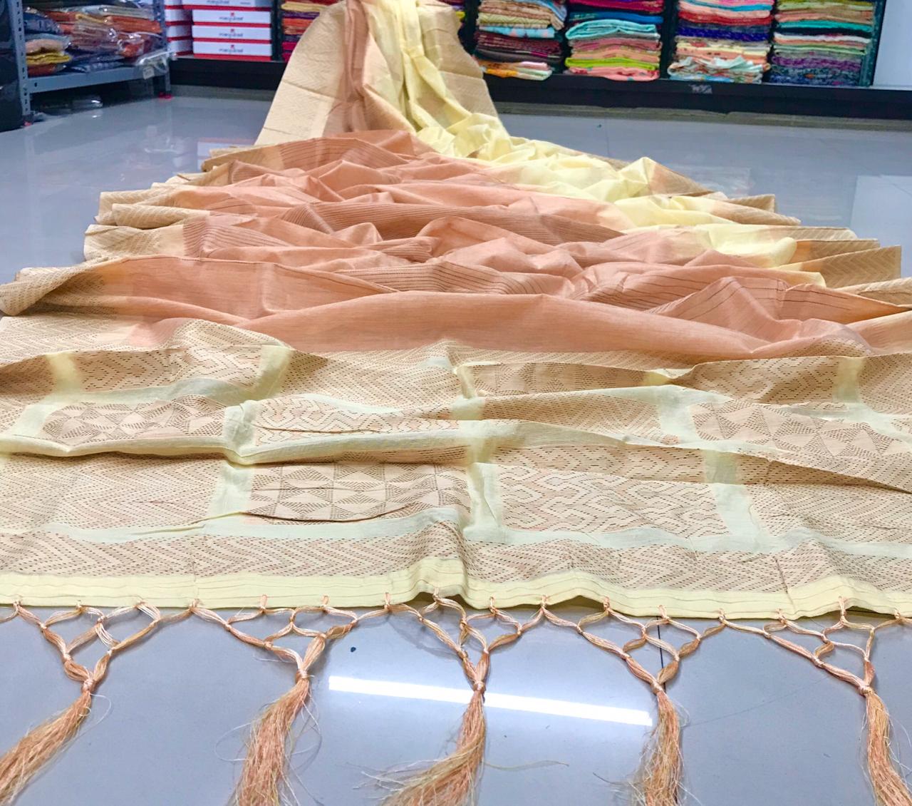 Rajyog Paridhan Silk Pure Cotton Silk Designer Party Wear Saree Collection at Wholesale Price
